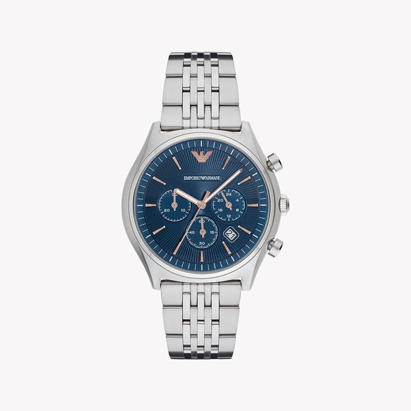 Emporio Armani Men's Silver Stainless Steel, Blue Dial | Ar1974 by i-watch