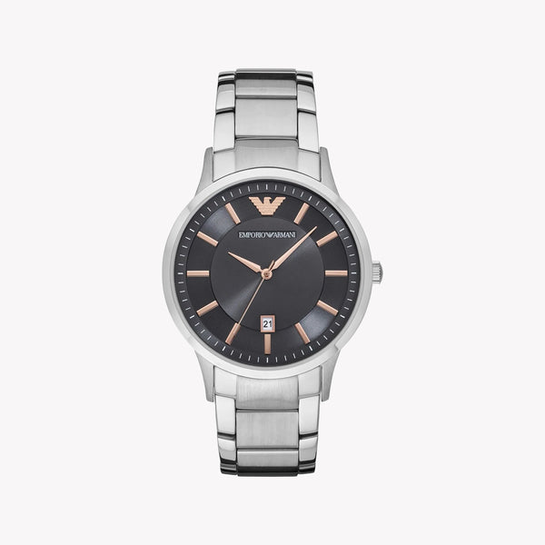 Emporio Armani Men's Silver Watch, Black Dial | Ar2514 by i-watch
