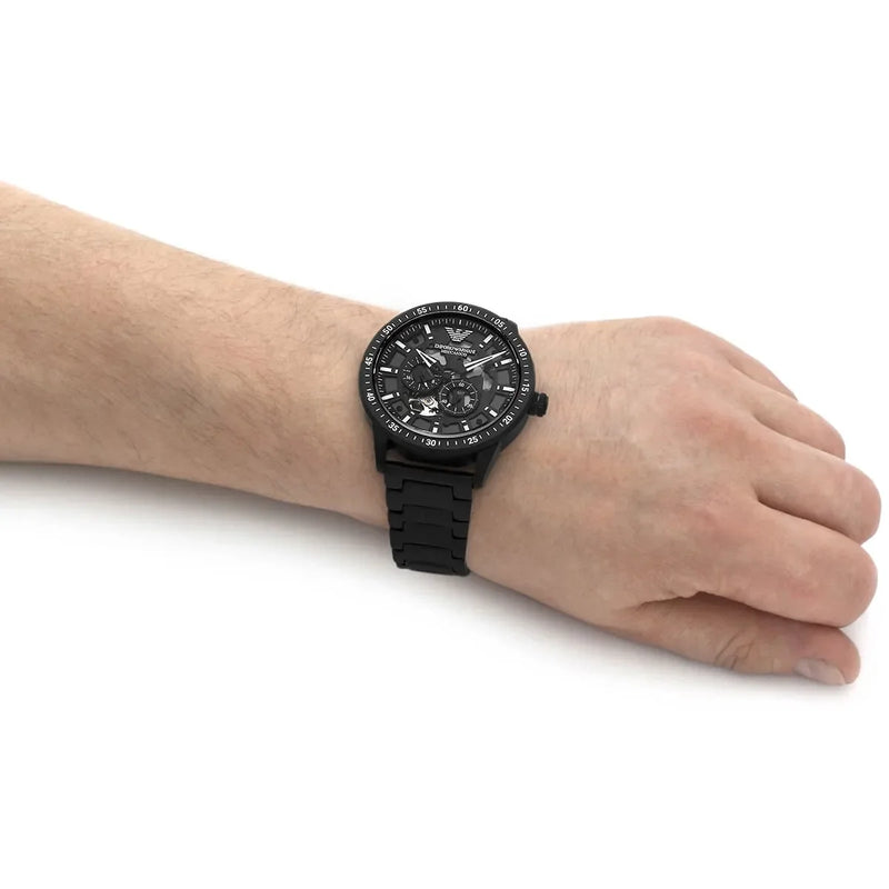 Emporio Armani Men's Black Stainless Steel Automatic Watch | AR60054 by i-watch