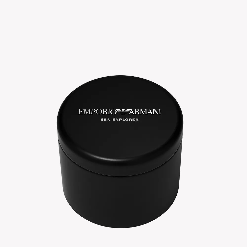 Emporio Armani Men's Silver Stainless Steel Watch, Beige Dial | Ar60083