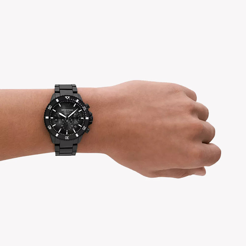 Emporio Armani Men's Black Stainless Steel | Ar70010 by i-watch