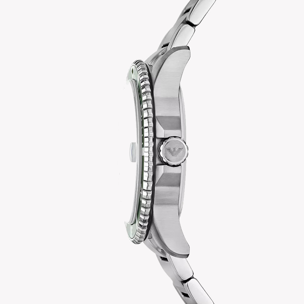 Emporio Armani Men's Silver, Green Watch | Ar80072set