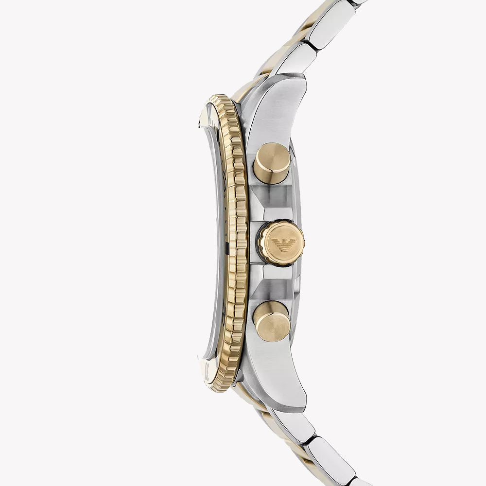 Emporio Armani Men's Silver/Gold, Black | Ar80073set