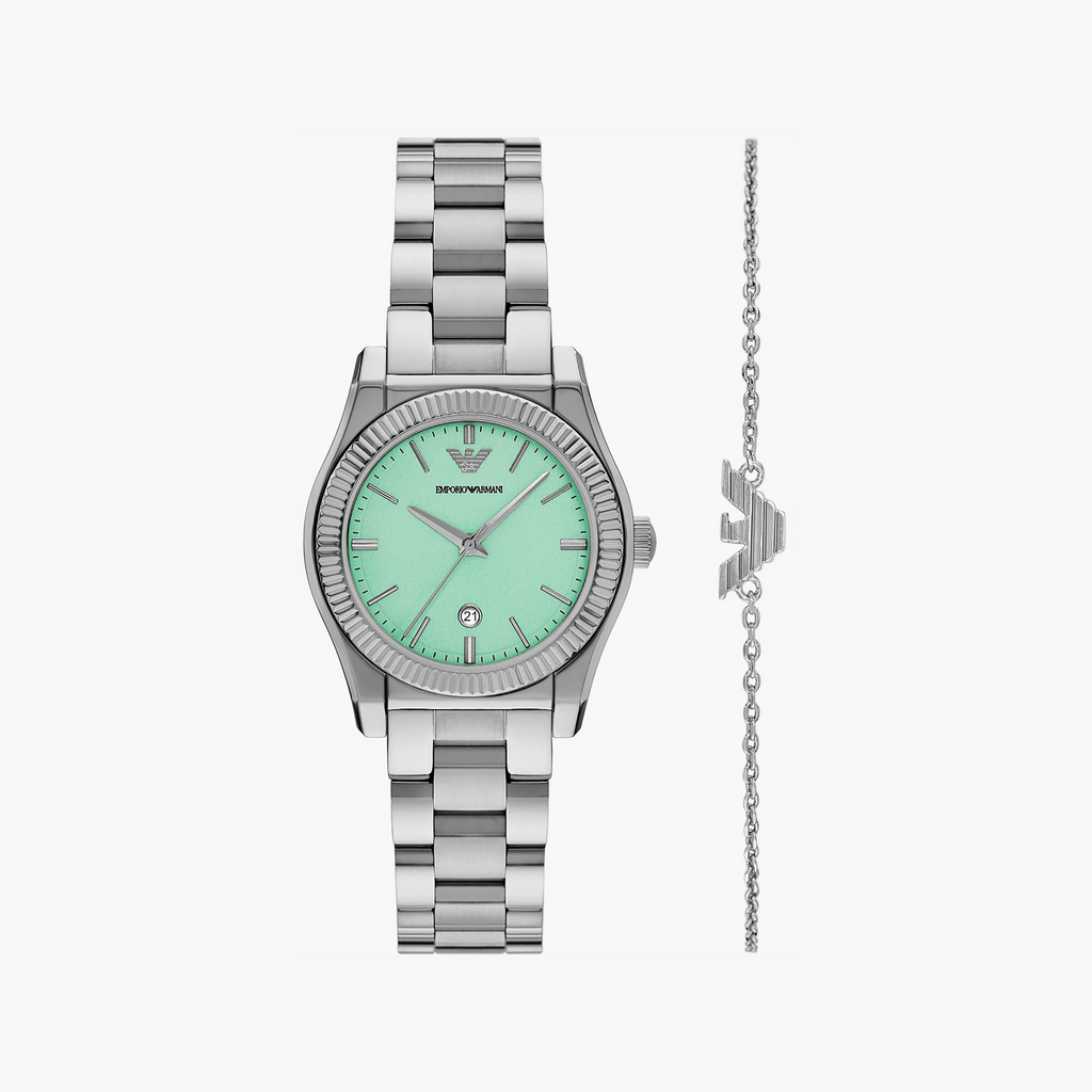 Emporio Armani Women's Silver Watch | Ar80074set