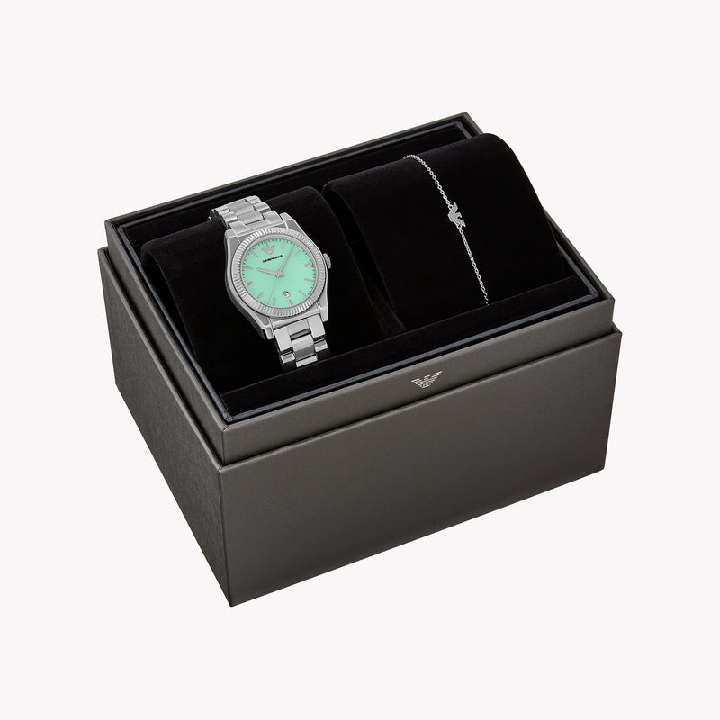 Emporio Armani Women's Silver Watch | Ar80074set by i-watch