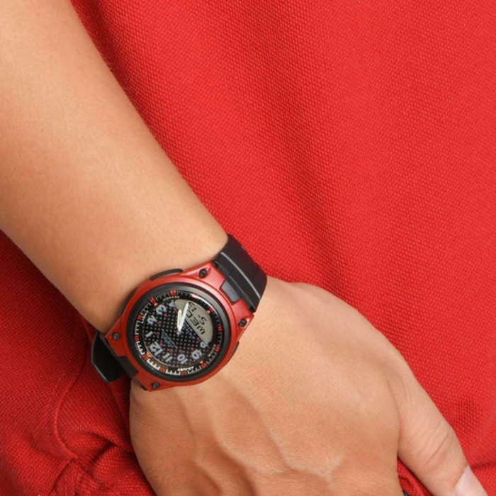 Casio Men's Silver Men's Watch, Black Dial | AW-80-4BVDF