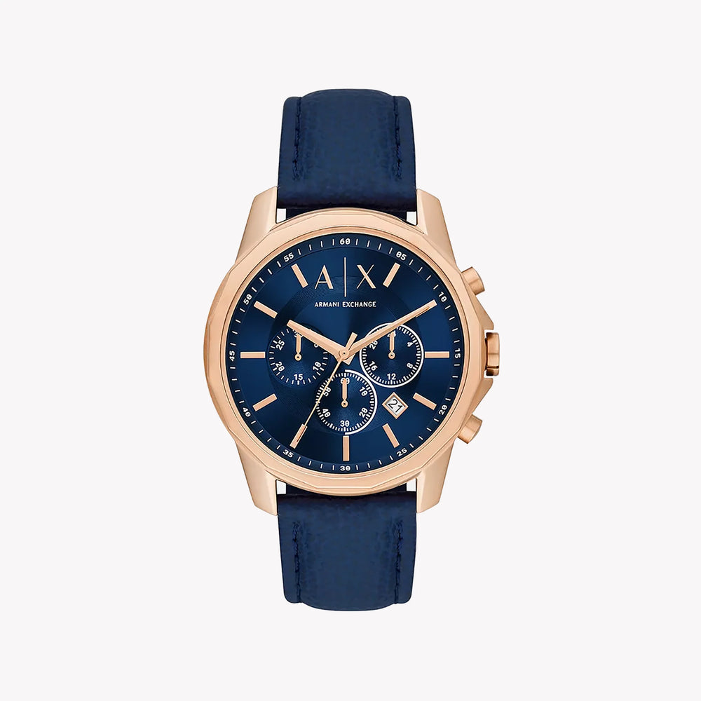 A|X Armani Exchange Men's Rose Gold, Blue Watch | Ax1723 by i-watch