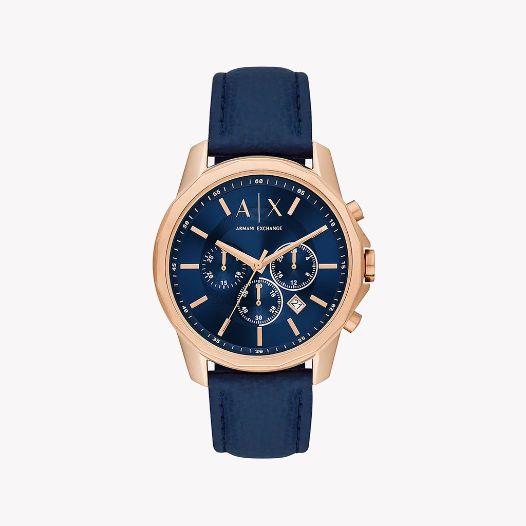 A|X Armani Exchange Men's Rose Gold, Blue Watch | Ax1723
