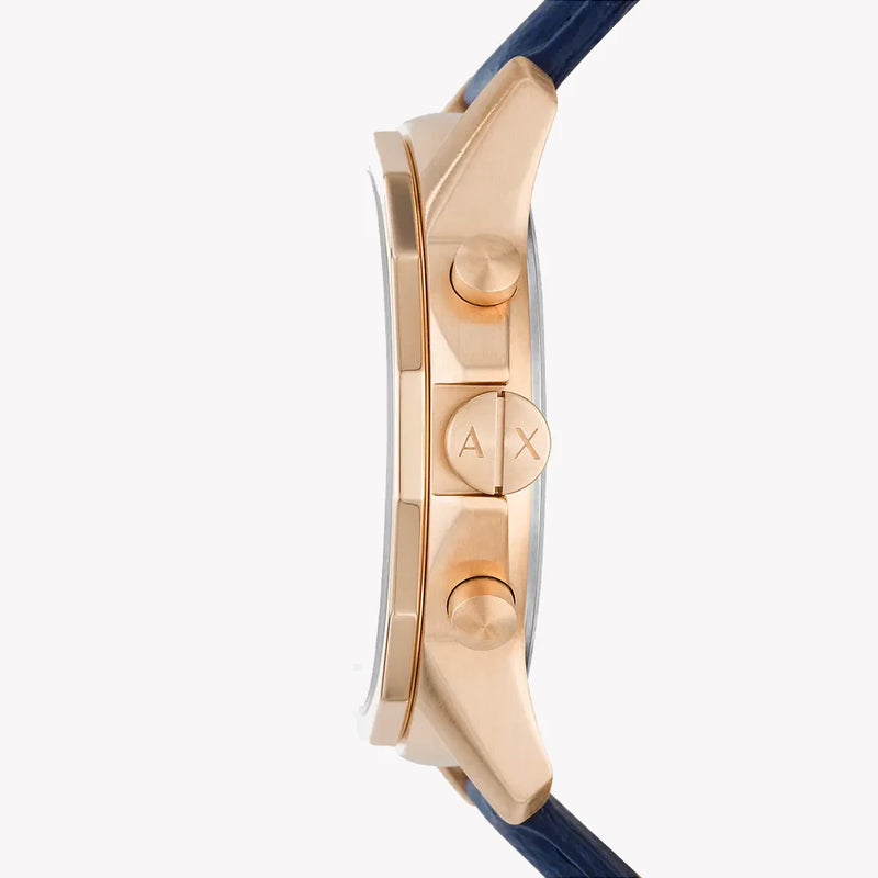 A|X Armani Exchange Men's Rose Gold, Blue Watch | Ax1723 by i-watch