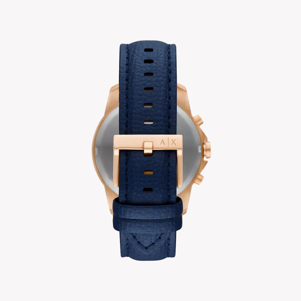 A|X Armani Exchange Men's Rose Gold, Blue Watch | Ax1723 by i-watch
