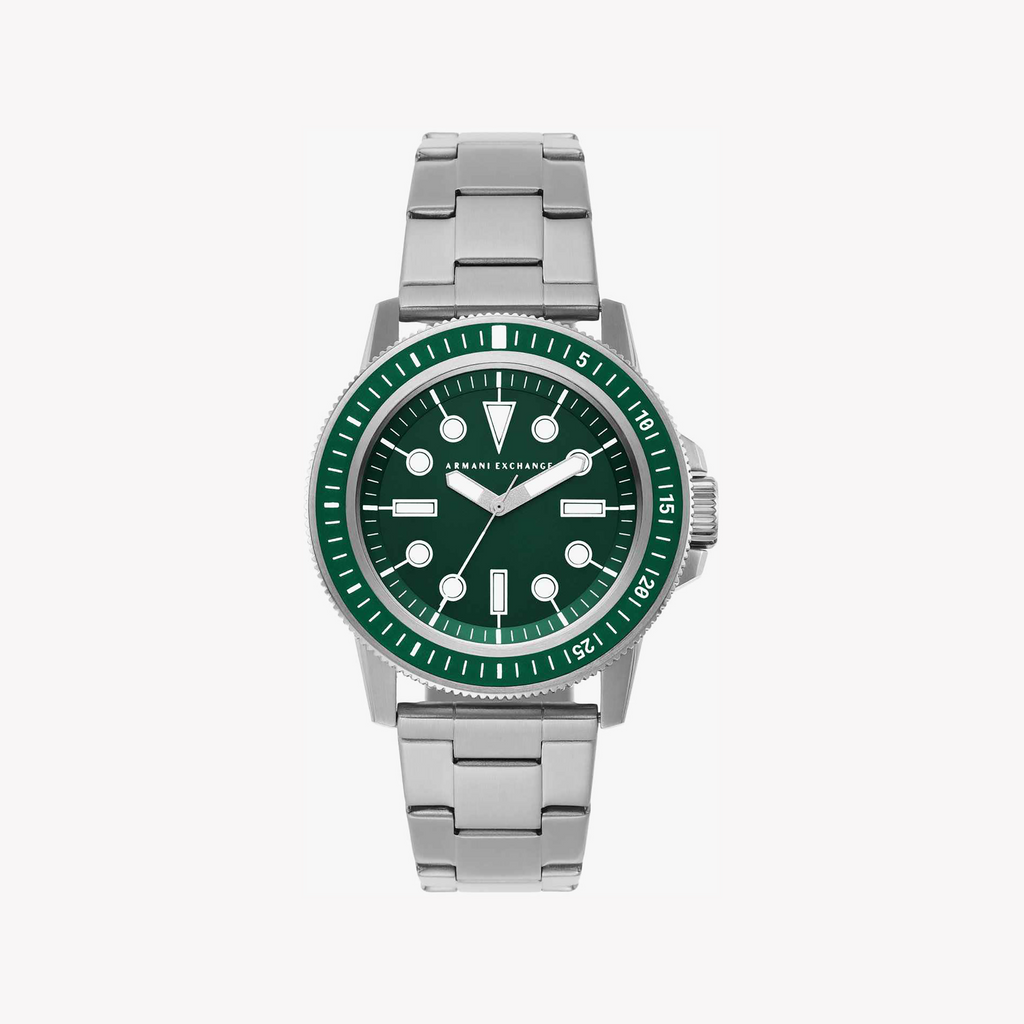 A|X Men's Stainless Steel, Green Dial | Ax1860