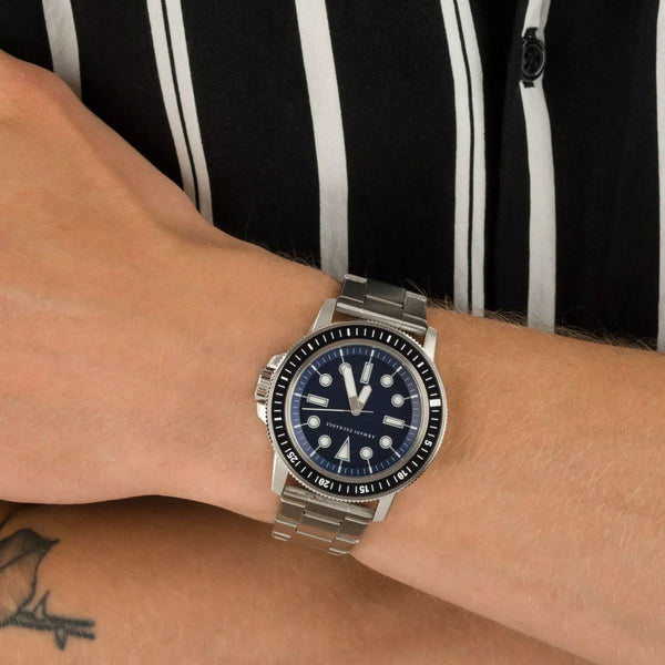 A|X ARMANI EXCHANGE Men's Silver/Blue Watch | AX1861