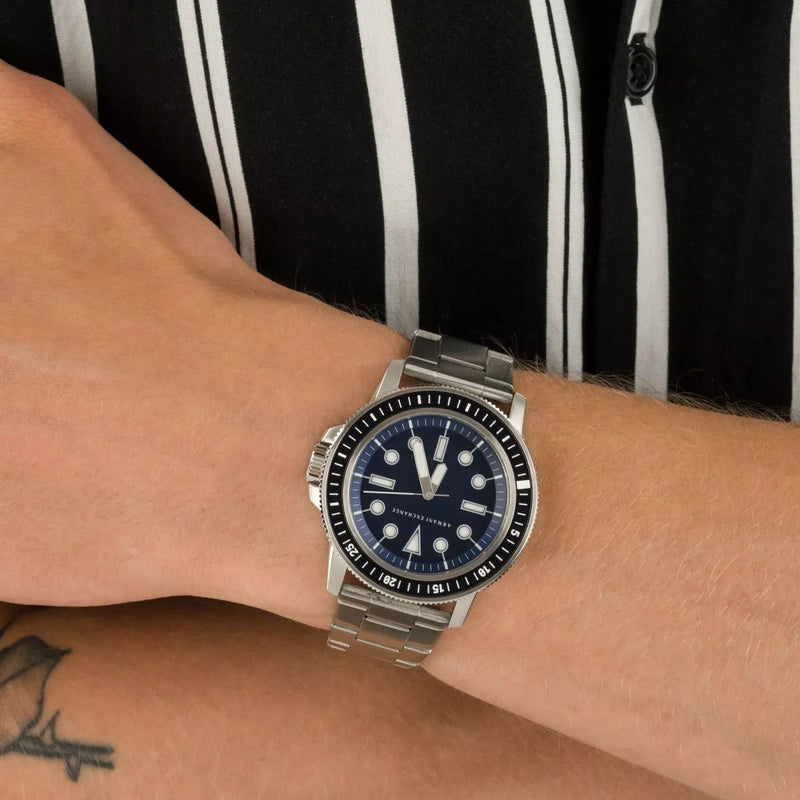 A|X ARMANI EXCHANGE Men's Silver/Blue Watch | AX1861 by i-watch