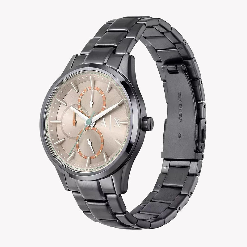 Armani Exchange Dante Gunmetal Men's Watch with Beige Dial