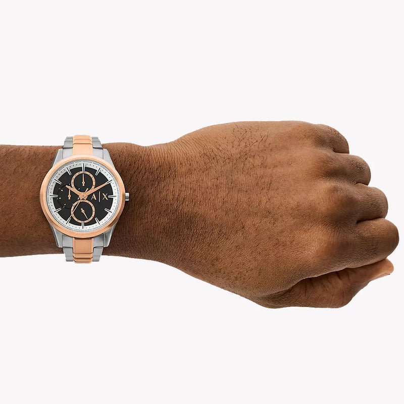 A|X Armani Exchange Women's Silver/Rose Gold Watch | Ax1882 by i-watch