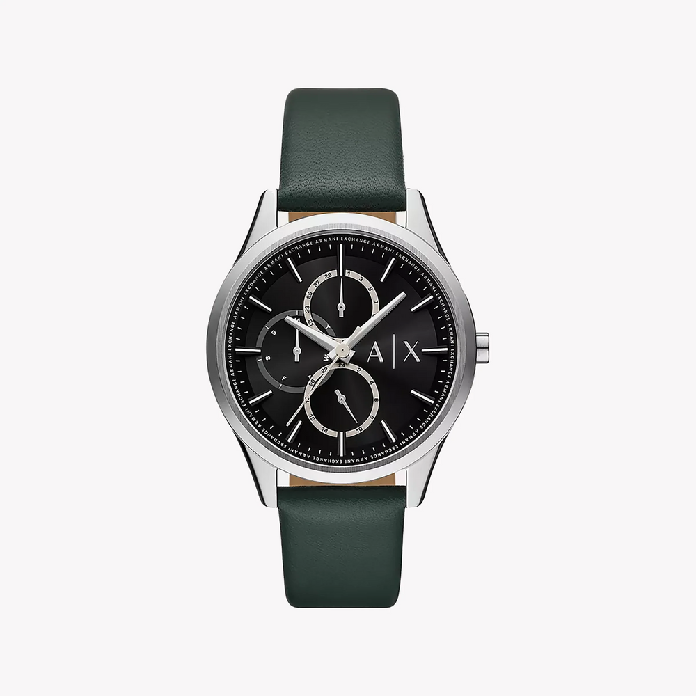 Armani Exchange Women's Green Leather Watch, Black Dial | Ax1883 by i-watch