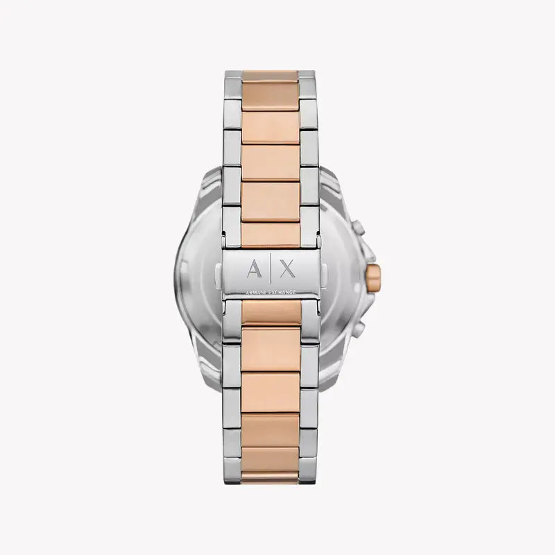 A|X Armani Exchange Men's Rose Gold & Silver Watch, Blue Dial | Ax1965