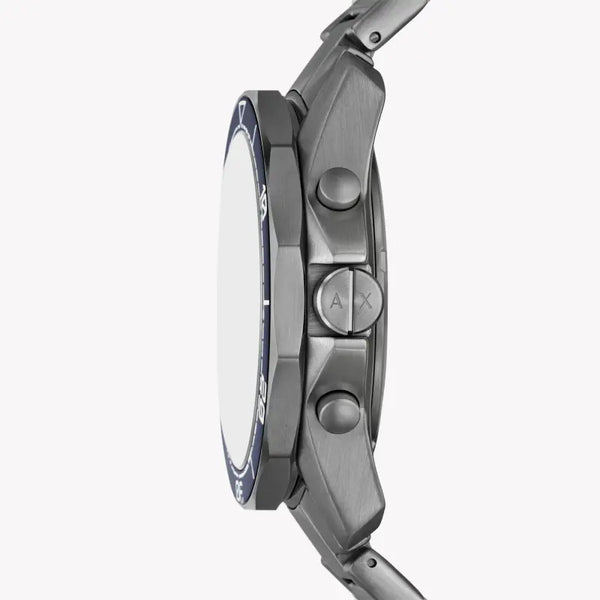 A|X Armani Exchange Men's Grey Stainless Steel Watch, Blue Dial | Ax1967