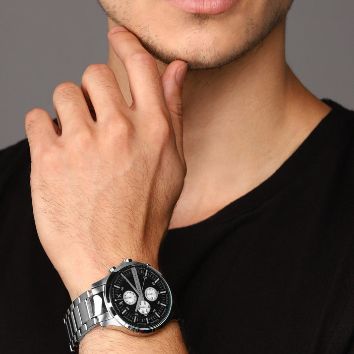 A|X Armani Exchange Men's Silver Stainless Steel Watch | Ax2152