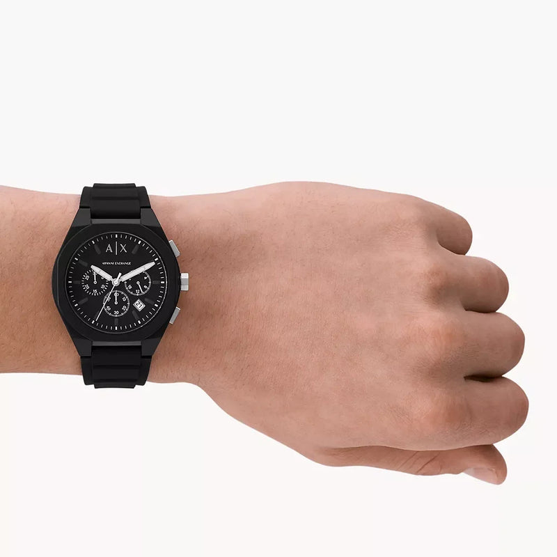 A|X Armani Exchange Men's Black Silicone Watch | Ax4161 by i-watch