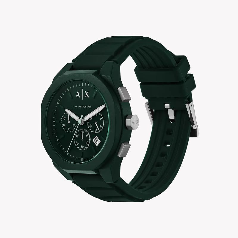 A|X Men's Dark Green Silicone Watch | Ax4163 by i-watch