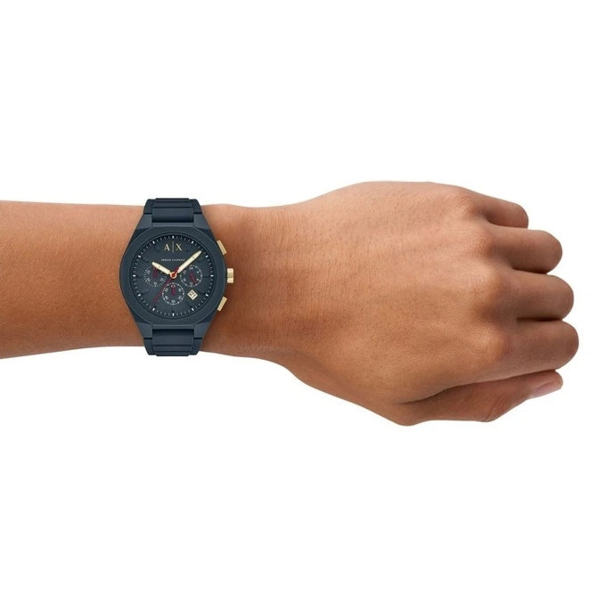 A|X Armani Exchange Men's Dark Blue Watch, Silicone | Ax4168