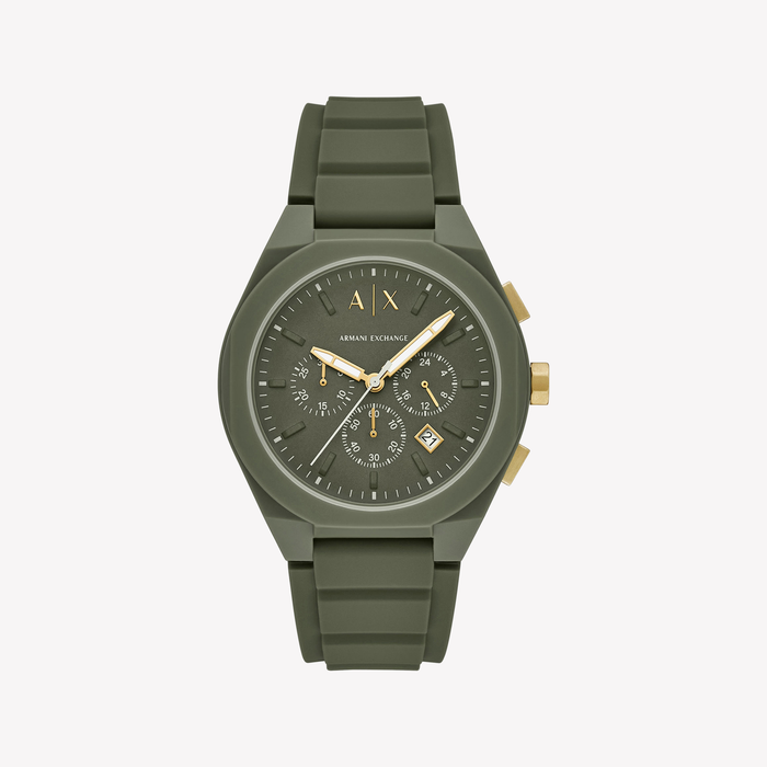 Armani Exchange Sync Chronograph Green Silicone Men's Watch AX4169