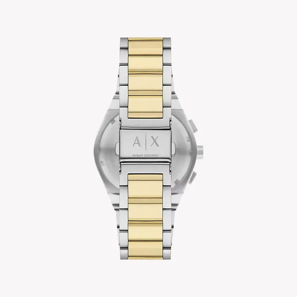 A|X Armani Exchange Men's Silver & Gold Watch, Green Dial | Ax4184
