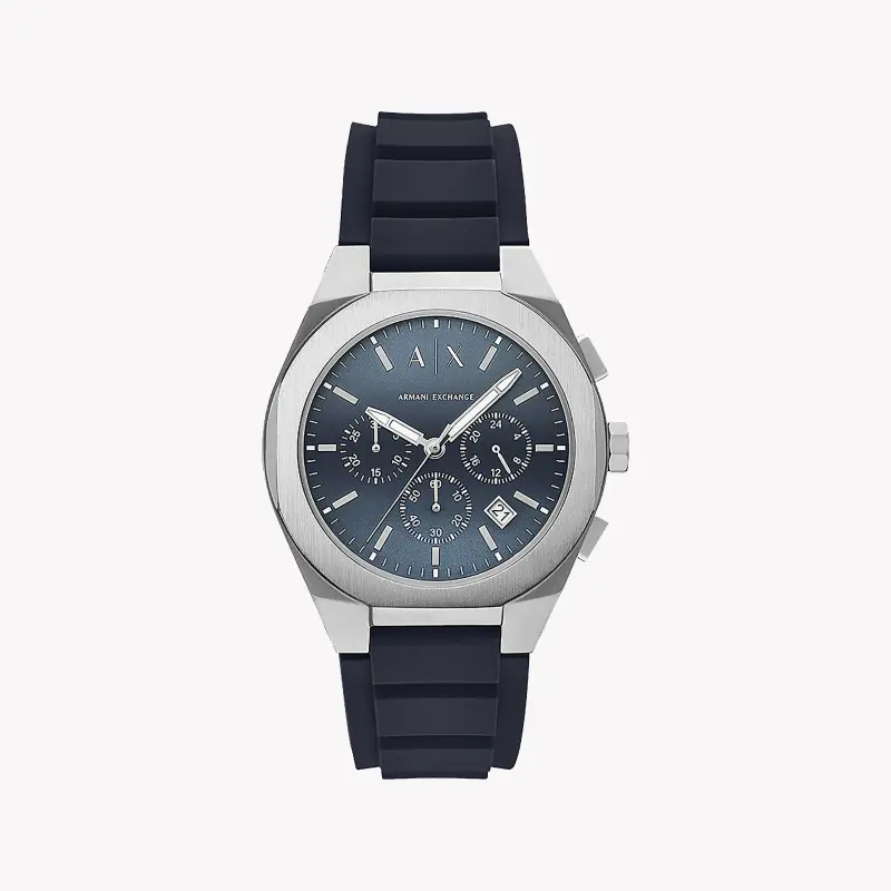 A|X Armani Exchange Men's Dark Blue Watch, Silicone Band | Ax4185 by i-watch