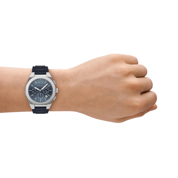 A|X Armani Exchange Men's Dark Blue Watch, Silicone Band | Ax4185 by i-watch