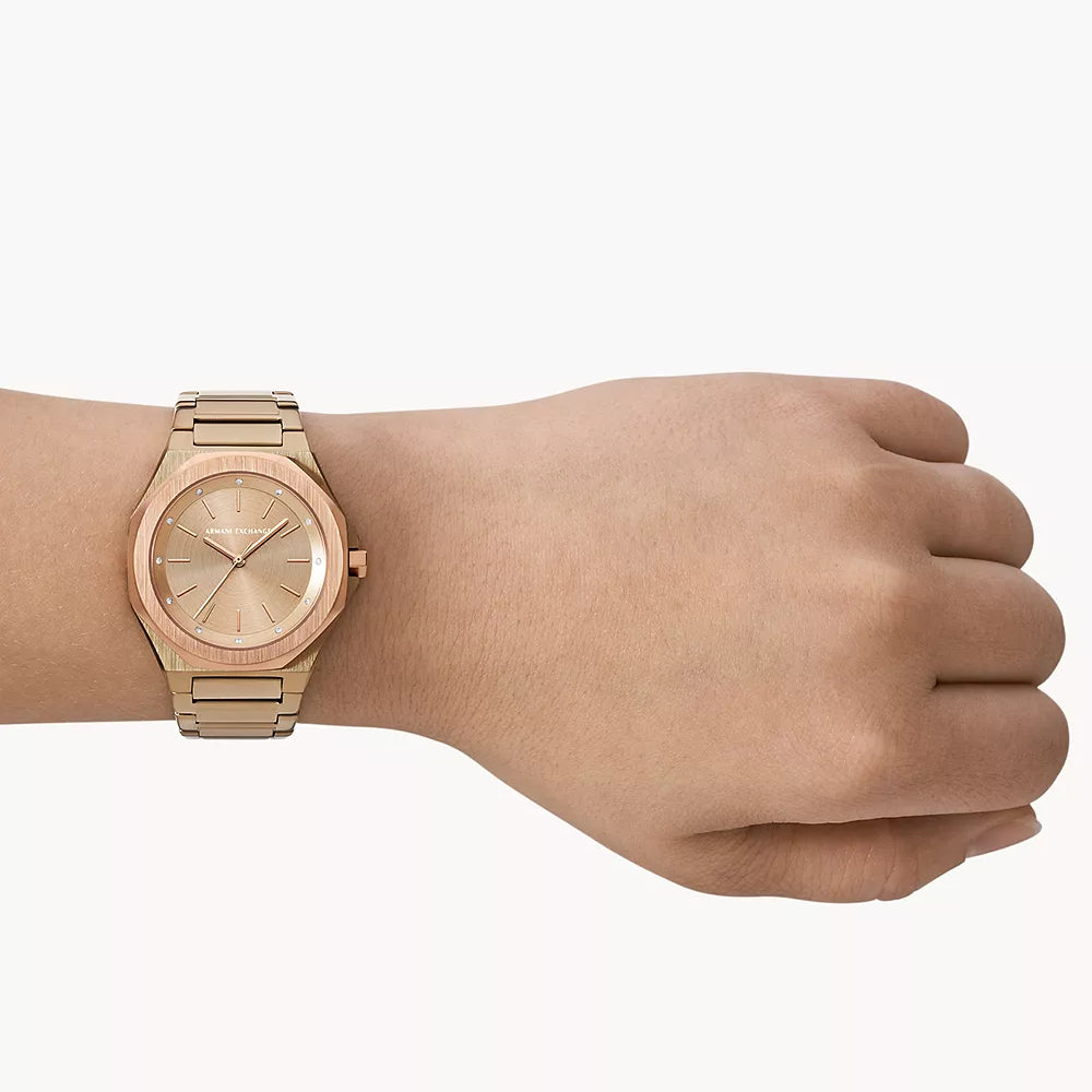 Chic Allure Women's Rose Gold Watch, Stainless Steel | Ax4616