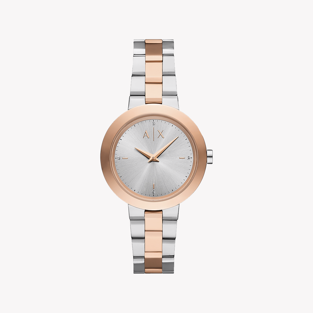 Armani Exchange Women's Silver & Rose Gold Watch, Silver Dial | Ax5172 by i-watch