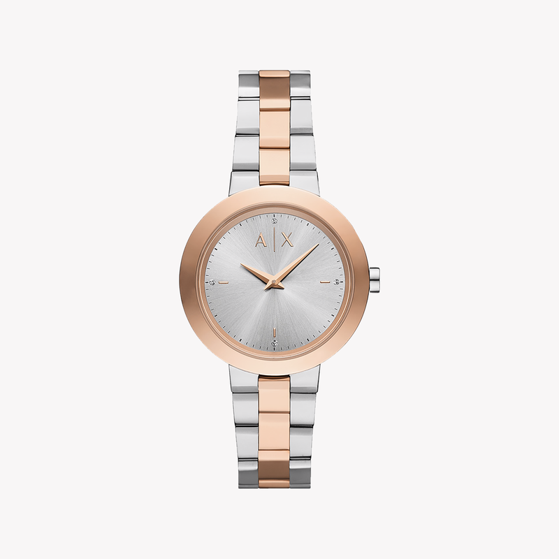 Armani Exchange Women's Silver & Rose Gold Watch, Silver Dial | Ax5172 by i-watch