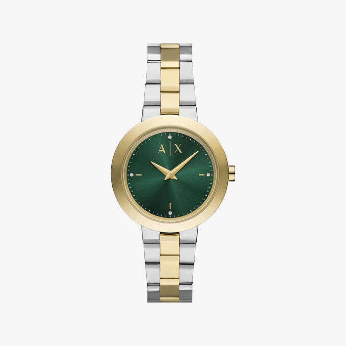 Armani Exchange Women Green Dial Round Analog Watch AX5176