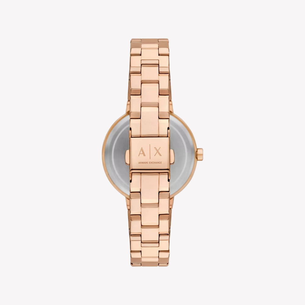 Armani Exchange Two-Hand Rose Gold-Tone Women Watch AX5177