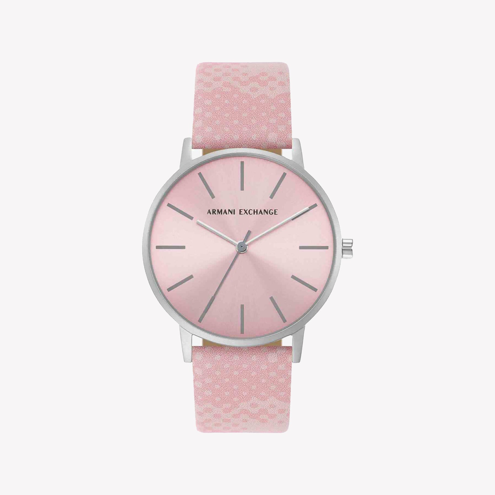 Armani Exchange Women's Quartz Three Hand Pink Leather Watch 36mm
