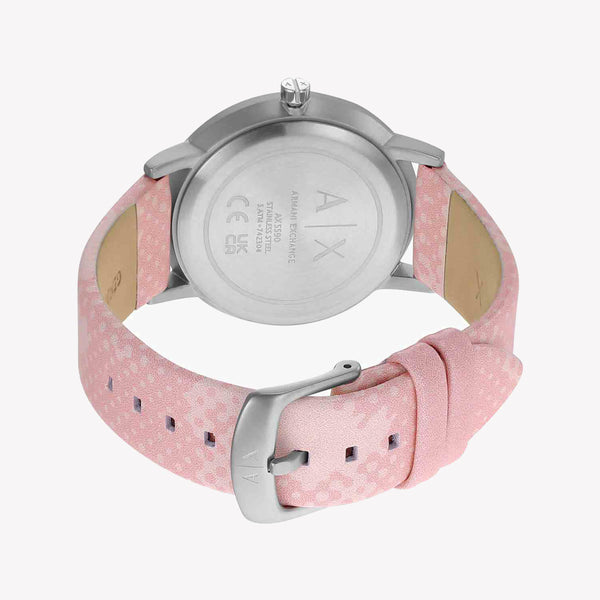 Armani Exchange Women's Quartz Three Hand Pink Leather Watch 36mm