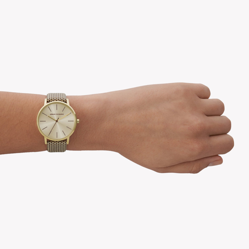 A|X Armani Exchange Women's Gold/Brown Watch | Ax5594