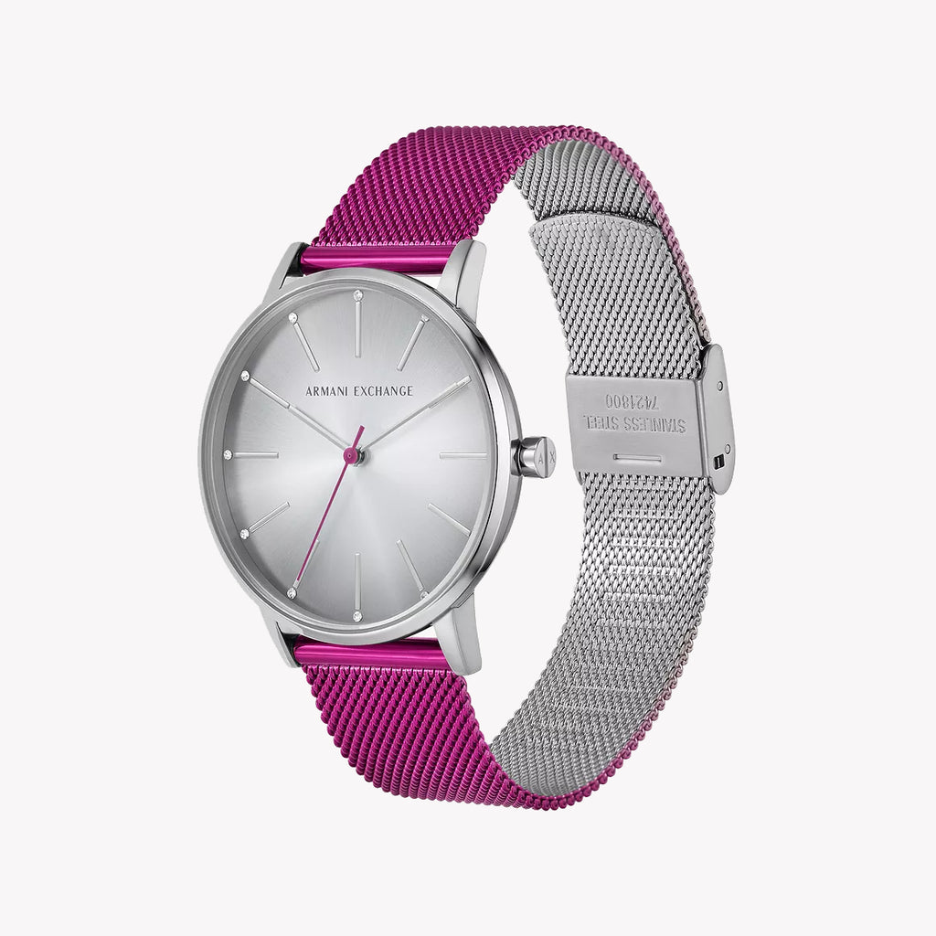 A|X Armani Exchange Women's Silver/Pink Watch | Ax5616