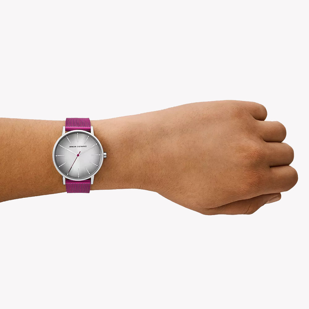 A|X Armani Exchange Women's Silver/Pink Watch | Ax5616