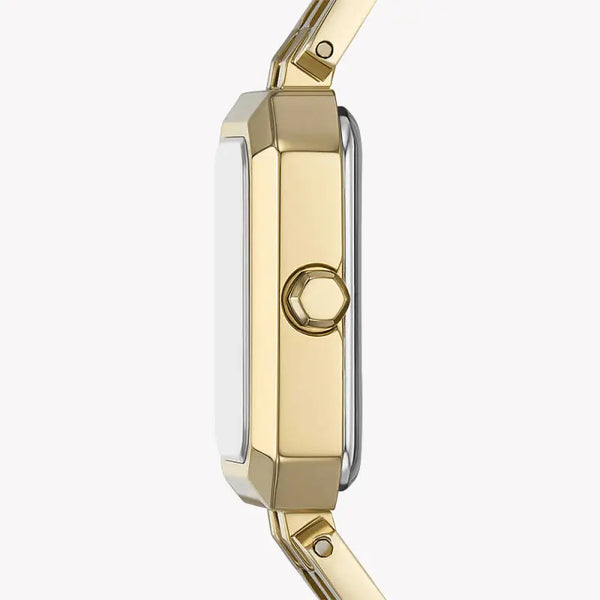 A|X Armani Exchange Women's Gold Stainless Steel Watch, Silver Dial | Ax5811