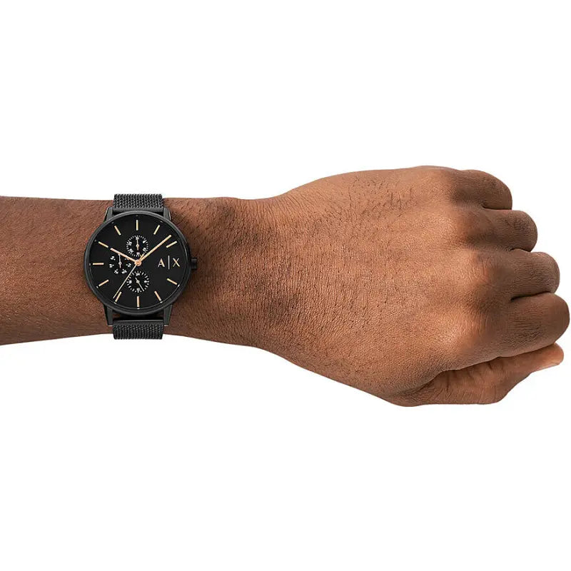 A|X Armani Exchange Men's Black Stainless Steel Watch, Black | Ax7162set