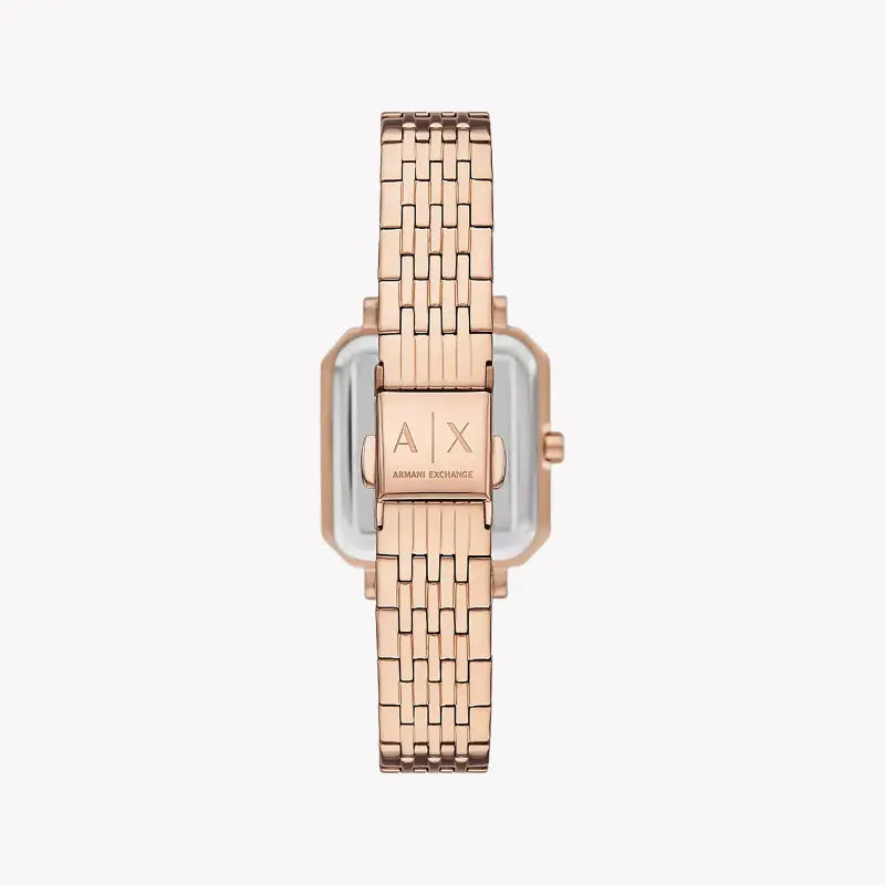 Chic Radiance Women's Rose Gold Watch, Silver Dial | Ax7164set