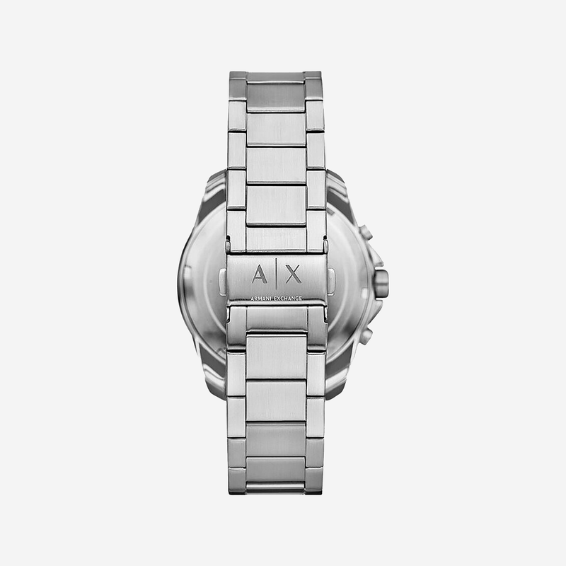 A|X Armani Exchange Men's Silver Watch, Black Dial | Ax7166set