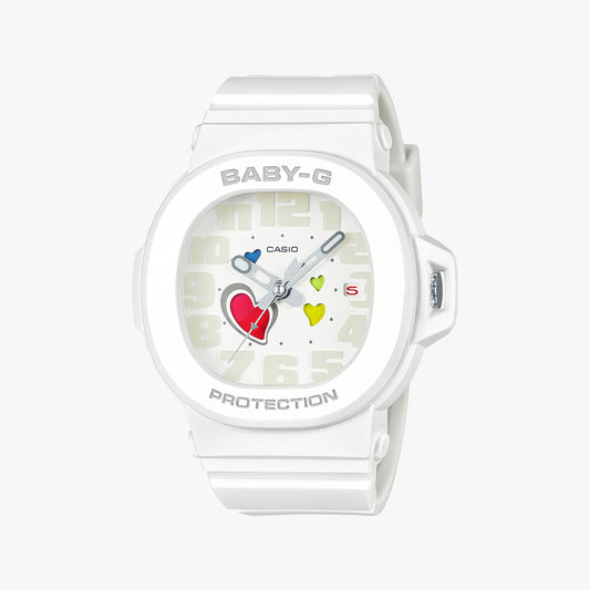 Casio G-Shock Women's White Resin Watch Bga-10-7aer
