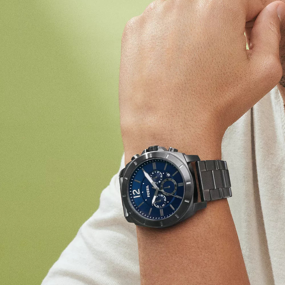 Fossil Men's Privateer Chronograph, Smoke Stainless Steel Watch