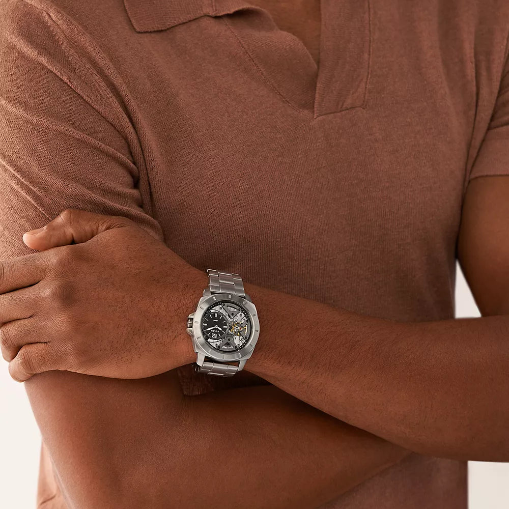 Fossil Men's Stainless Steel, Silver | Bq2789