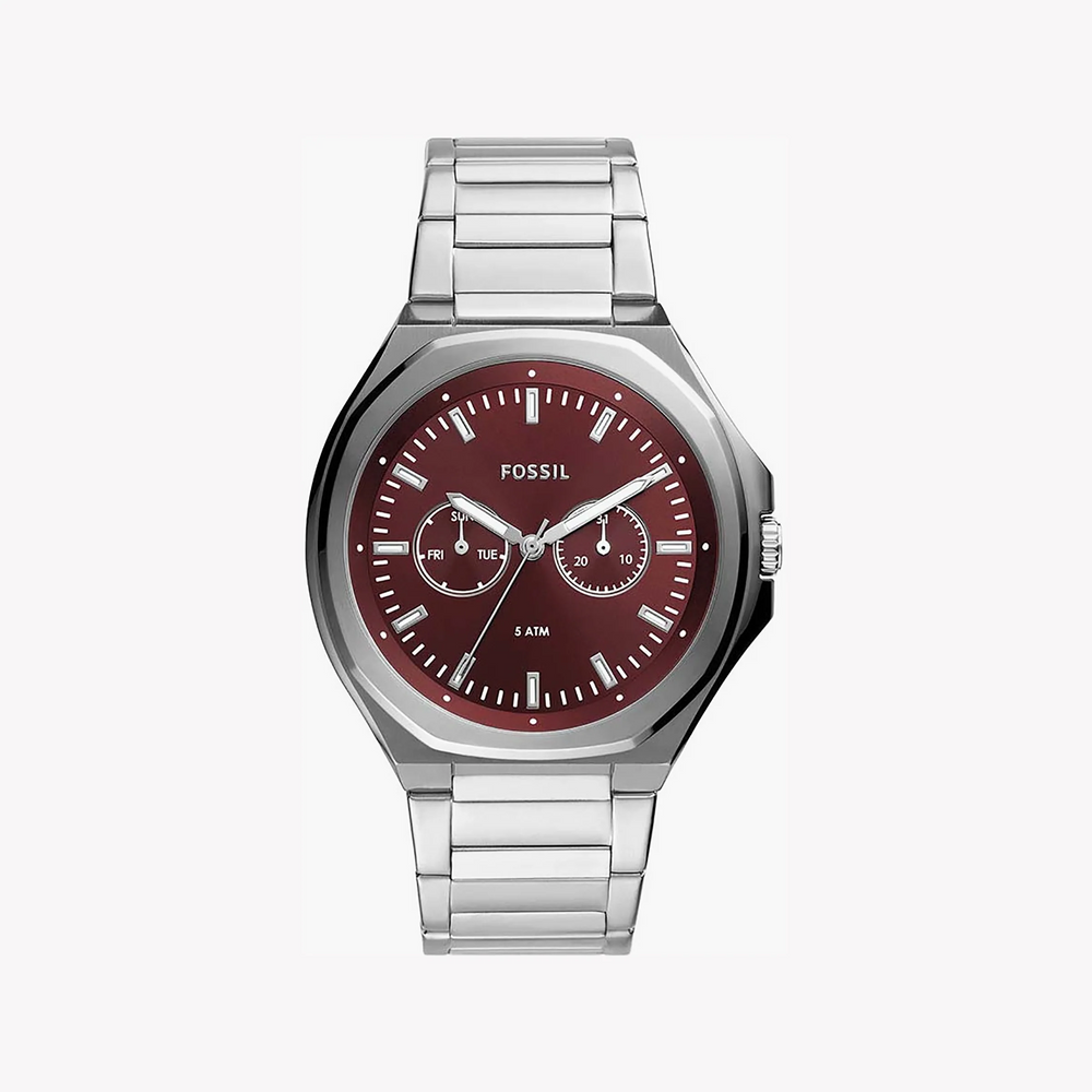 Fossil Men's Steel Silver/Red Watch | Bq2807 by i-watch
