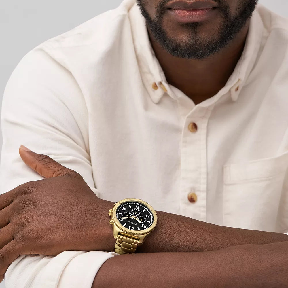 Fossil Men's Gold Stainless Steel Watch | Bq2824