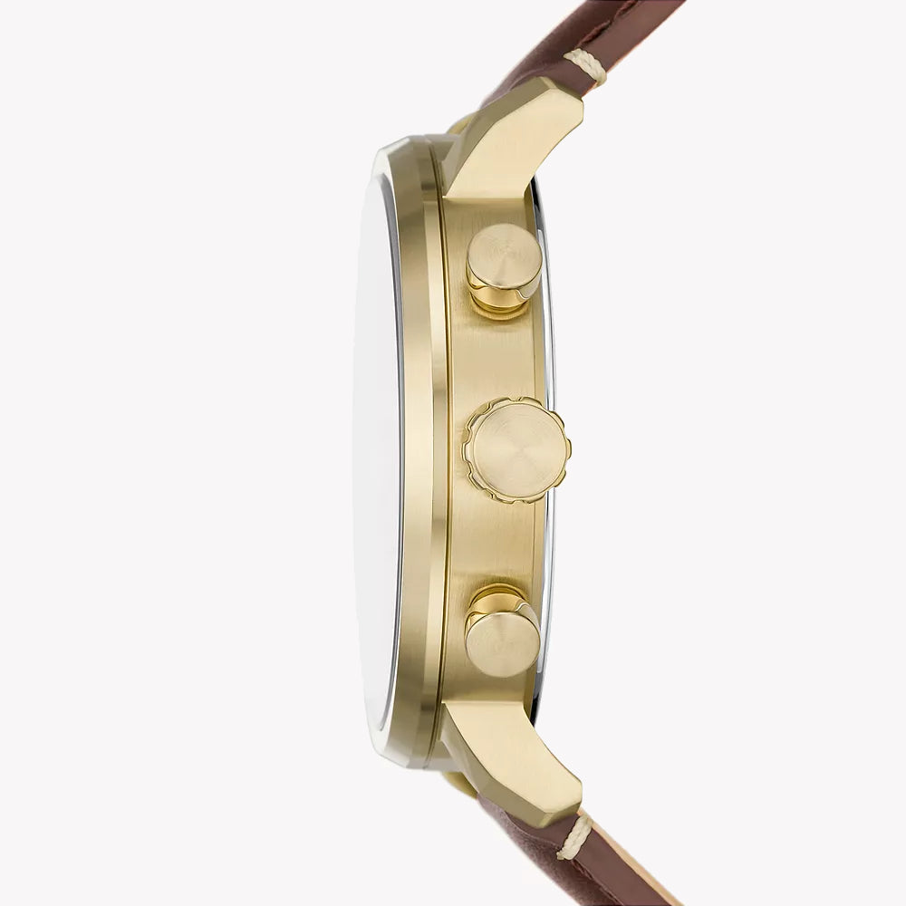 Rhett Multifunction Brown LiteHide™ Leather Watch